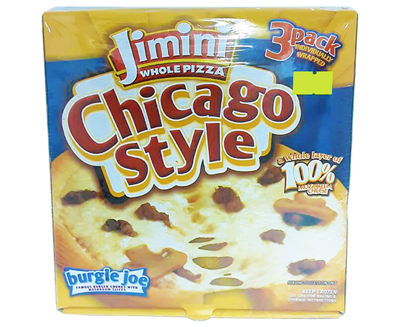 Jimini Whole Pizza Chicago Style Burgie Joe 3 Packs Individually Wrapped