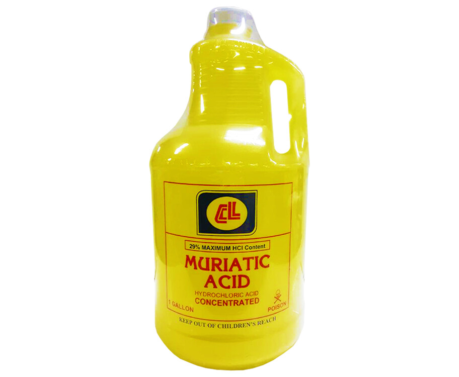 CL Muriatic Acid Hydrochloric Acid Concentrated 1 Gallon