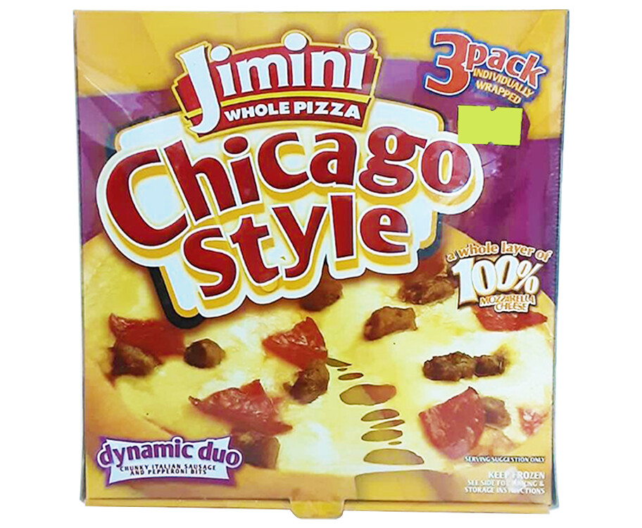 Jimini Whole Pizza Chicago Style Dynamic Duo 3 Packs Individually Wrapped