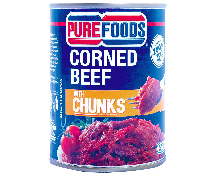 Pure Foods Corned Beef with Chunks 380g