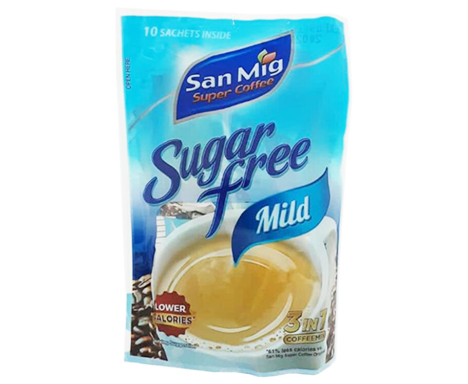 San Mig Sugar Free Mild 3-in-1 Coffee Mix (10 Sachets x 7g)