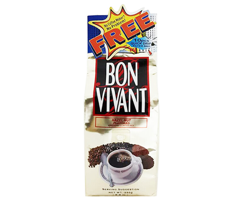 Bon Vivant Hazelnut Flavored Ground Coffee Mix 8.8oz (250g)