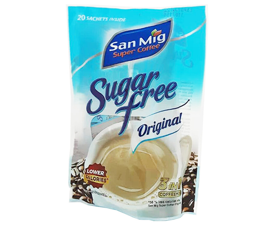 San Mig Sugar Free Original 3-in-1 Coffee Mix (20 Sachets x 7g)