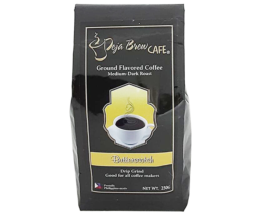 Deja Brew Cafe Ground Flavored Coffee Medium-Dark Roast Butterscotch 250g