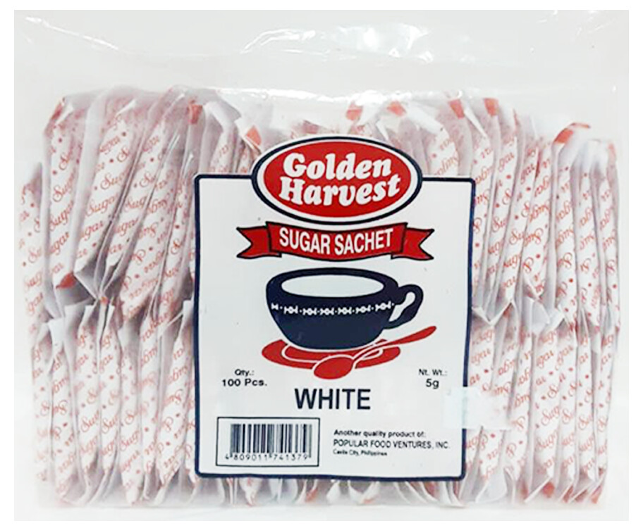 Golden Harvest Sugar Sachet White (100 Packs x 5g)