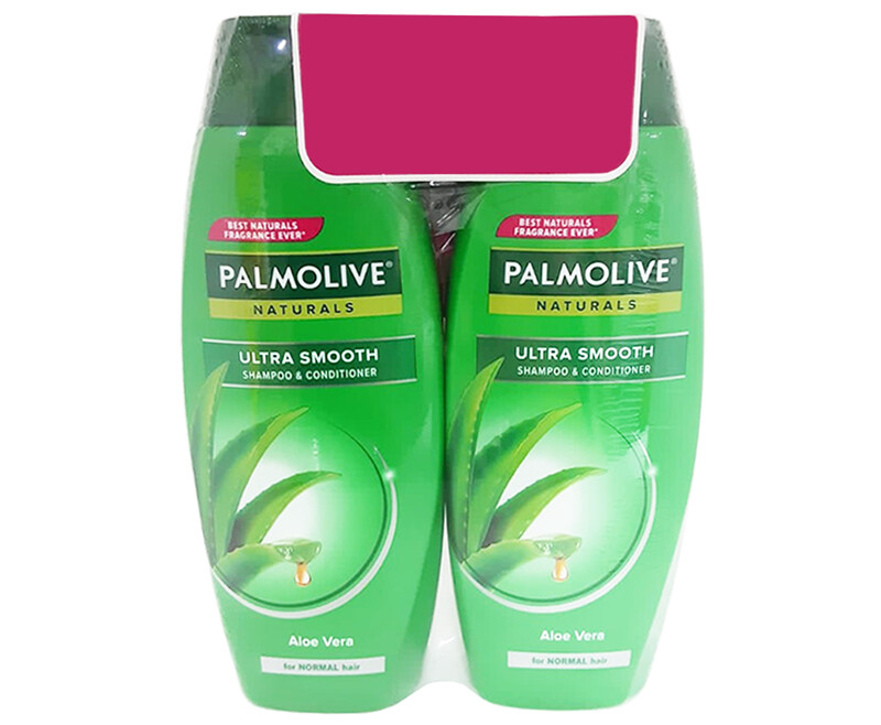Palmolive Naturals Ultra Smooth Shampoo &amp; Conditioner Aloe Vera (2 Packs x 400mL)