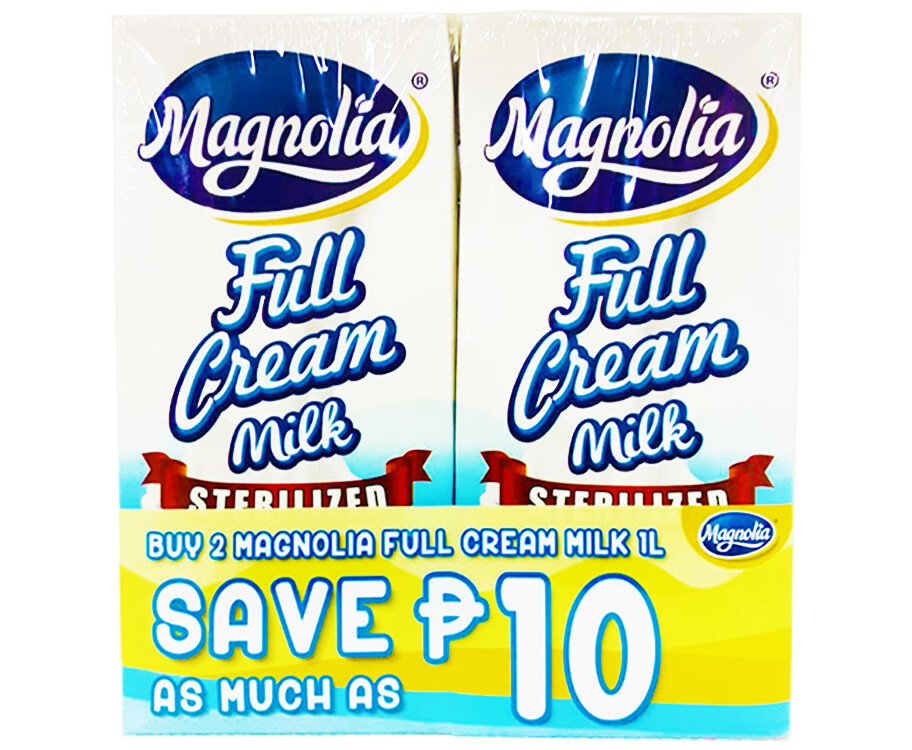 Magnolia Full Cream Milk Sterilized (2 Packs x 1L)