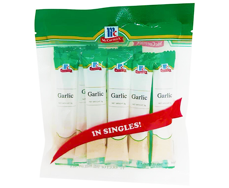 McCormick Garlic Granulated In Singles (12 Packs x 3g)