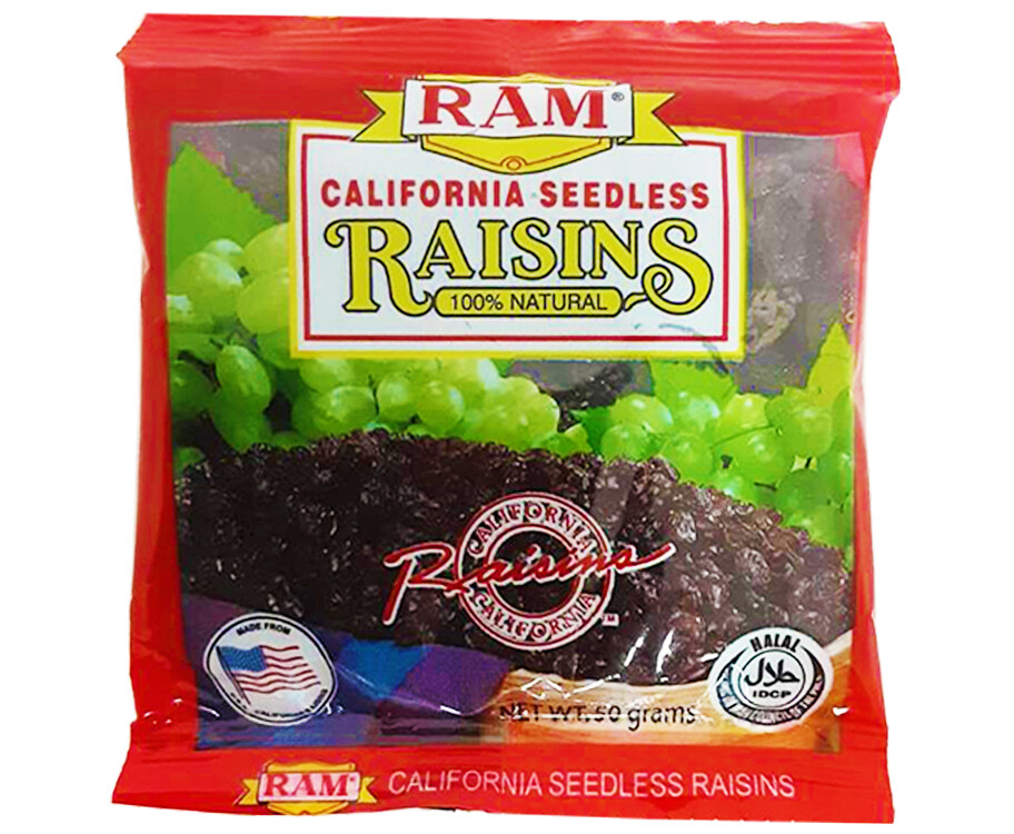 RAM California Seedless Raisins 50g