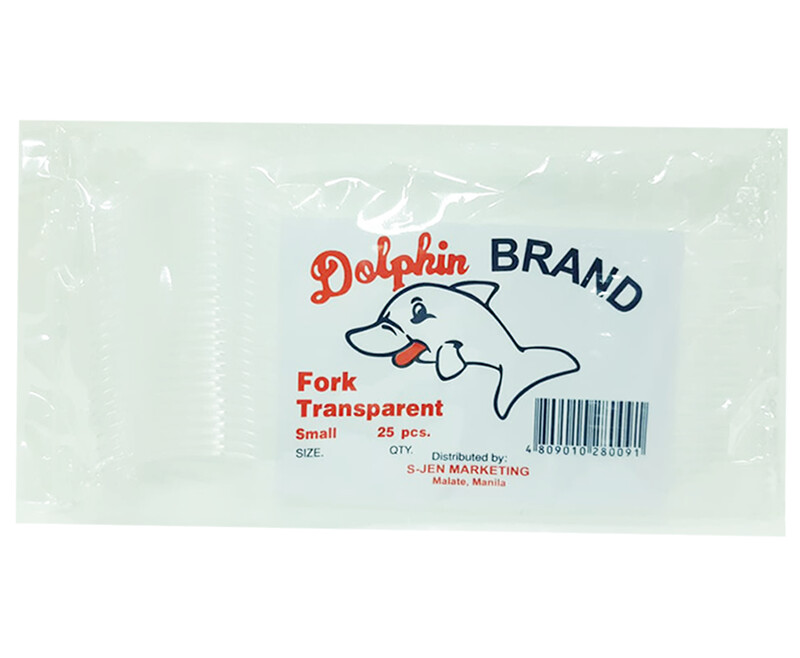 Dolphin Brand Fork Transparent Small 25 Pieces