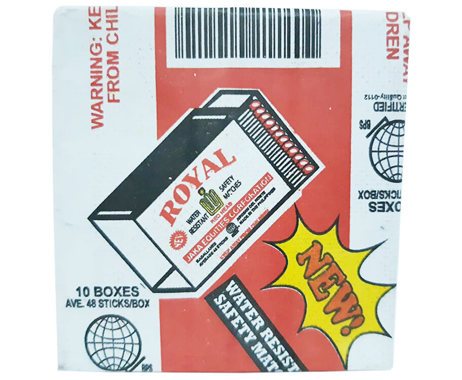 Royal Water Resistant Safety Matches 10 Boxes 48 Match Sticks