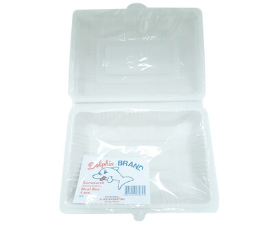 Dolphin Brand Cornstarch (Biodegradable) Meal Box 5 Pieces