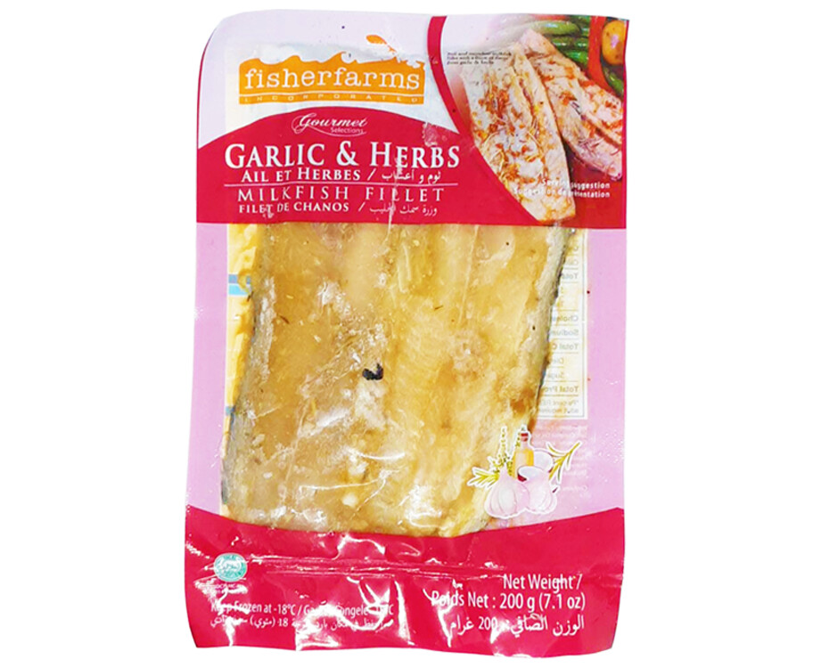 Fisherfarms Garlic &amp; Herbs Milkfish Fillet 200g