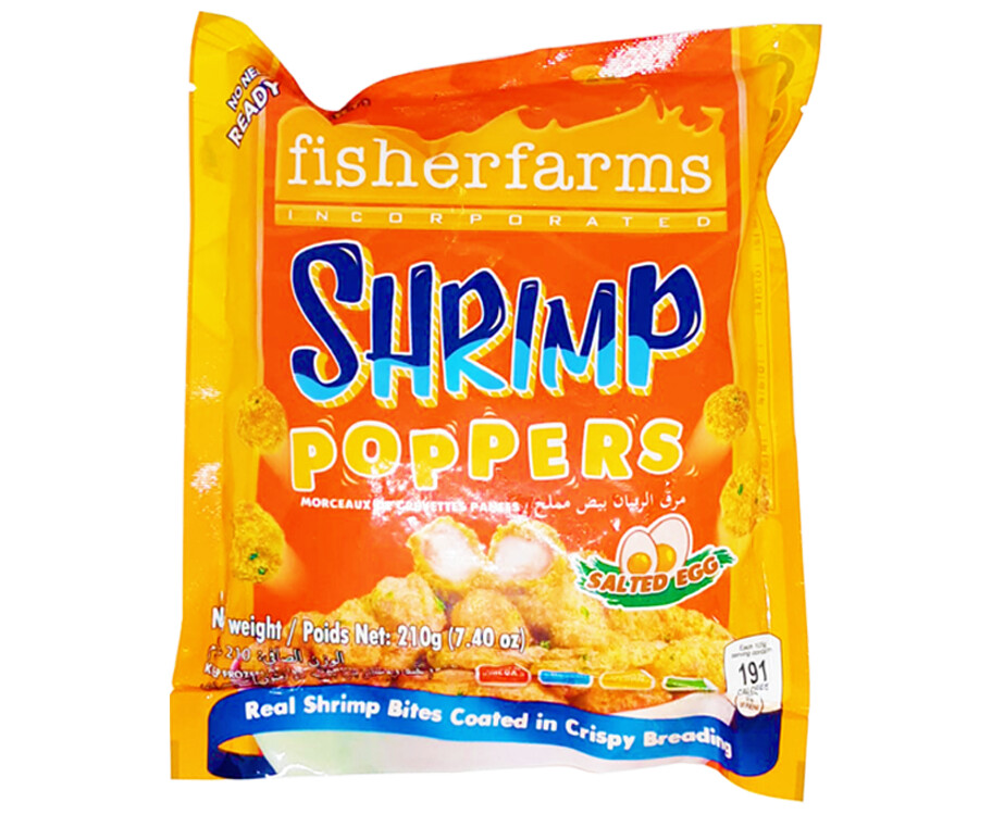 Fisherfarms Shrimp Poppers Salted Egg 210g