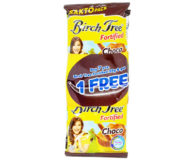 Birch Tree Fortified Choco Sakto Pack (7+1 Packs x 29g)