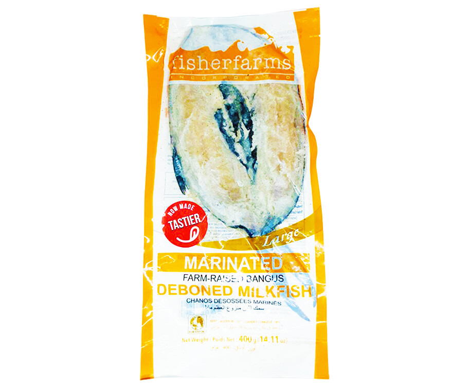 Fisherfarms Marinated Farm-Raised Bangus Deboned Milkfish Large 400g