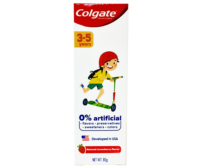 Colgate Anticavity Toothpaste 3-5 Years Natural Strawberry Flavor 80g