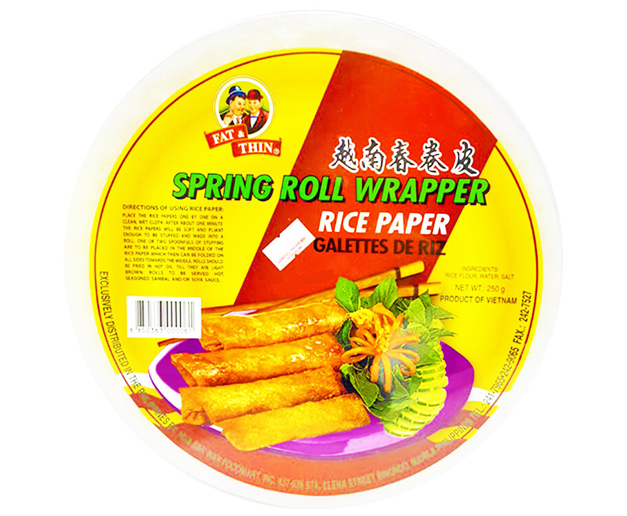 FAT&THIN SPRING ROLL WRAPPER RICE PAPER 250G (U)