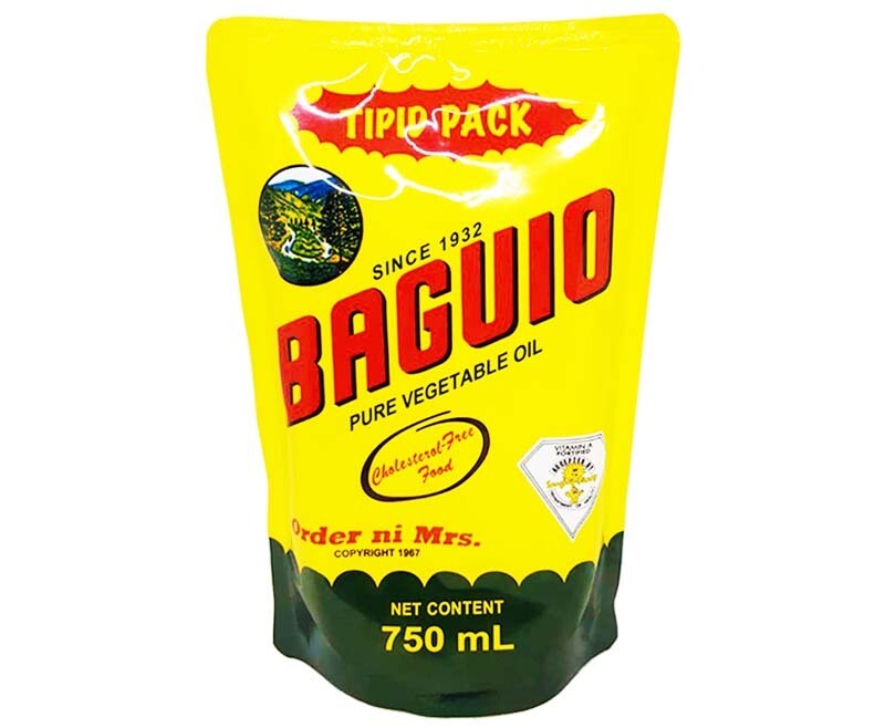 Baguio Pure Vegetable Oil Refill Tipid Pack 750mL