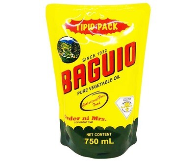 Baguio Pure Vegetable Oil Refill Tipid Pack 750mL