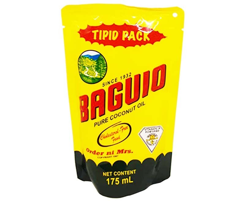 Baguio Pure Coconut Oil Refill Tipid Pack 175mL