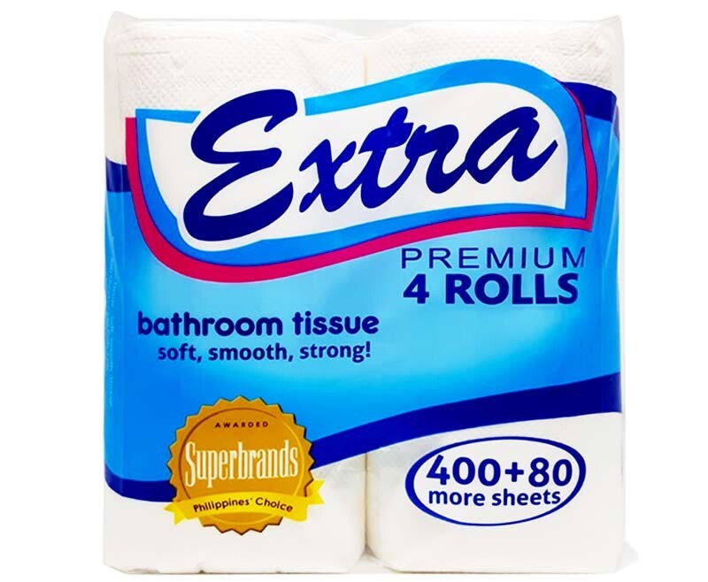 Extra Premium 4 Rolls Bathroom Tissue 400+80 More Sheets