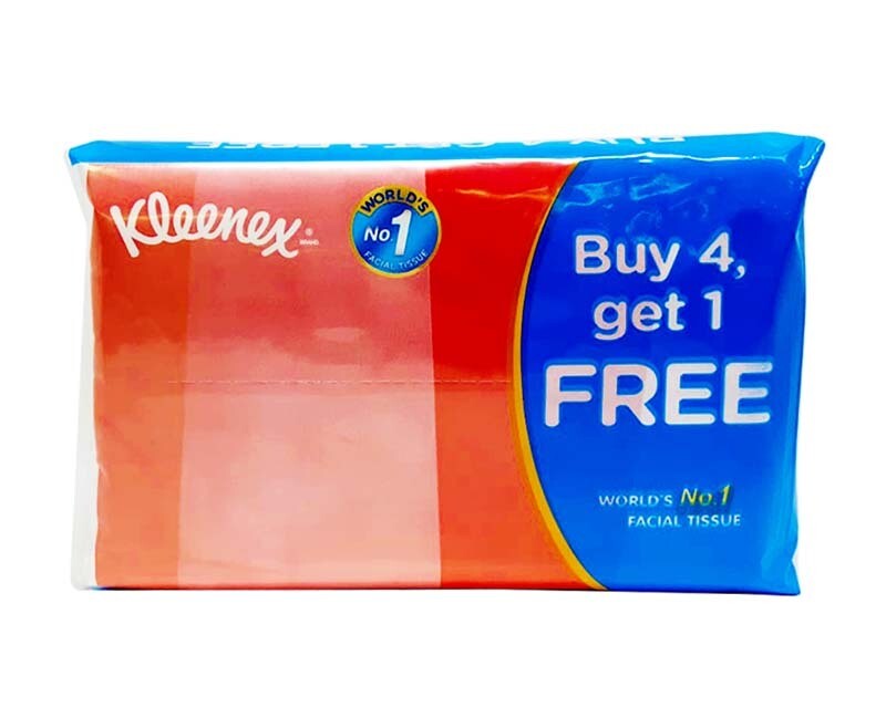 Kleenex Brand Facial Tissue 2 Ply 72 Sheets (4+1 Packs)