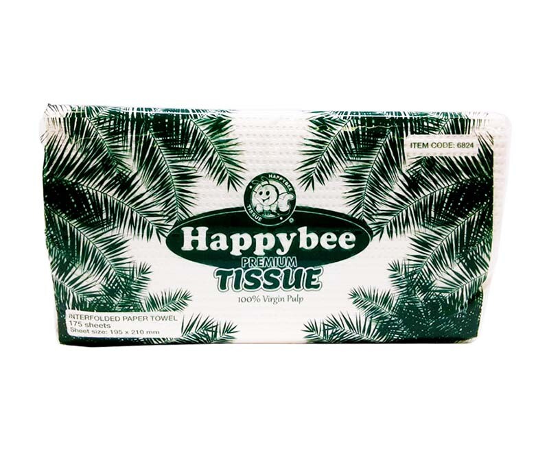 HappyBee Premium Tissue Interfolded Paper Towel 175 Sheets