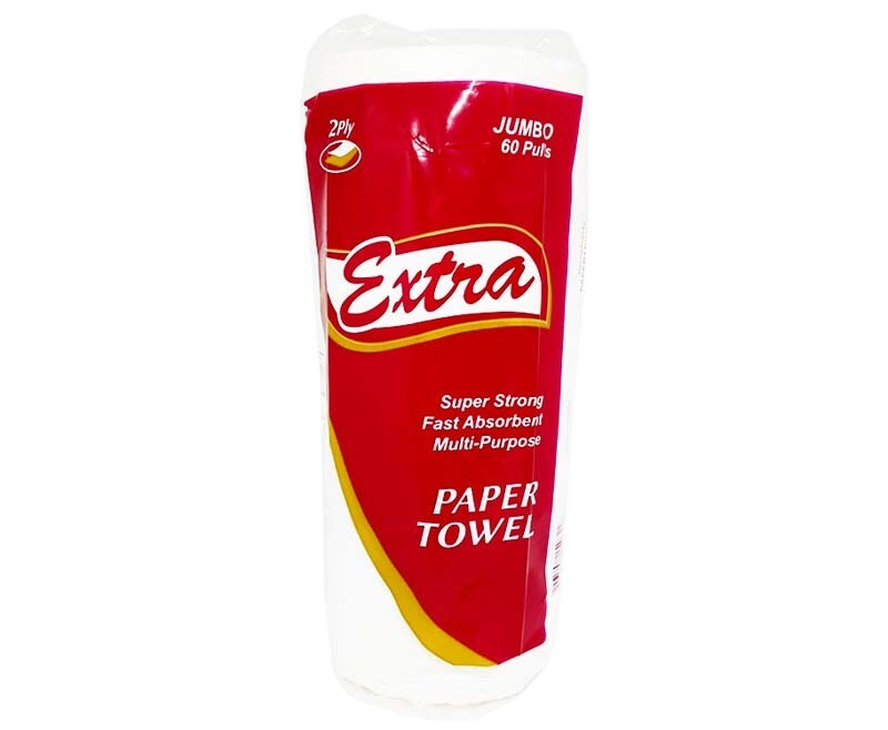 Extra Super Strong Fast Absorbent Multi-Purpose Paper Towel Jumbo 2-Ply 60 Pulls
