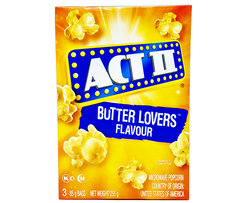 Act II Microwave Popcorn Butter Lovers Flavour (3 Packs x 85g) 255g