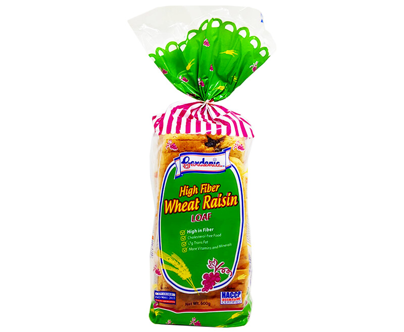 Gardenia High Fiber Wheat Raisin Loaf 600g