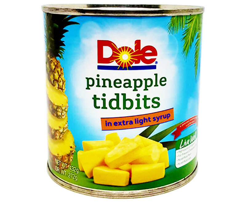 Dole Pineapple Tidbits in Extra Light Syrup 432g