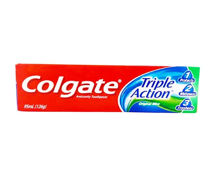 Colgate Anticavity Toothpaste Triple Action Original Mint 95mL (126g)
