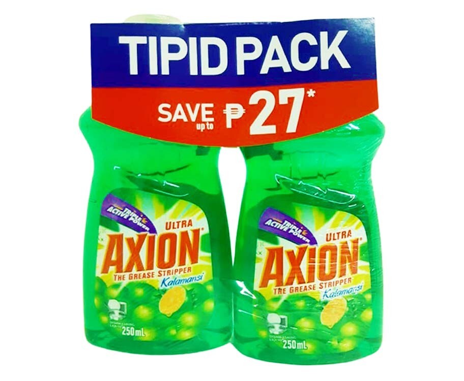 Axion Ultra The Grease Stripper Dishwashing Liquid Kalamansi (2 Packs x 250mL)