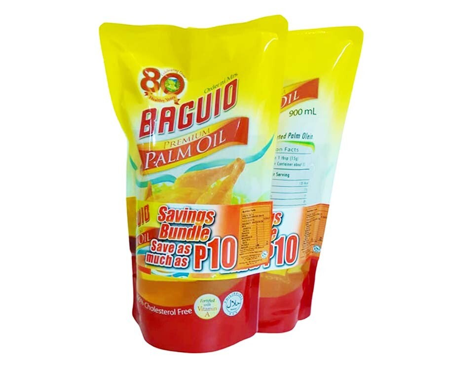 Baguio Premium Palm Oil Refill Savings Bundle (2 Packs x 900mL)