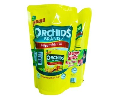 Baguio Orchids Brand Vegetable Oil Refill Savings Bundle (2 Packs x 900mL)