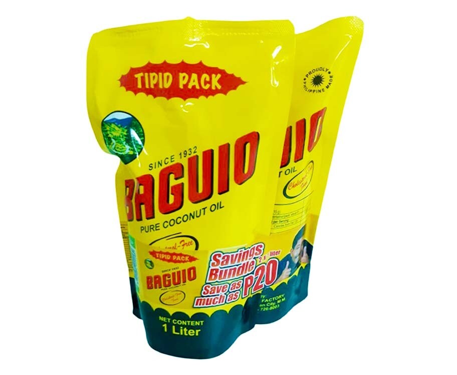 Baguio Pure Coconut Oil Savings Bundle Tipid Pack (2 Packs x 1L)
