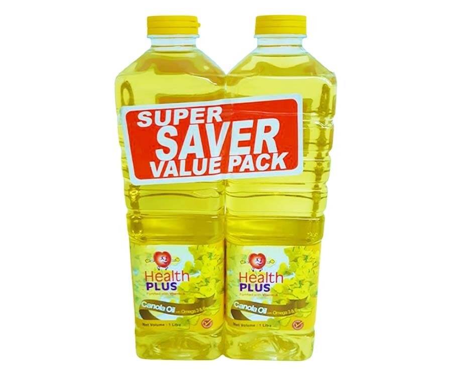 Health Plus Canola Oil  (2 Packs x 1L)