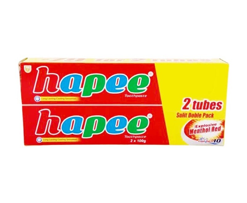 Hapee Toothpaste Explosive Menthol Red Sulit Doble Pack (2 Packs x 100g)