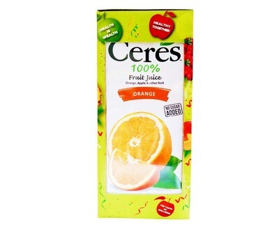 Ceres 100% Fruit Juice Orange Family Pack (3 Packs x 1L)