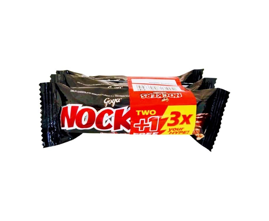 Goya Nockers Caramel Nougat with Nuts (3 Packs x 30g)