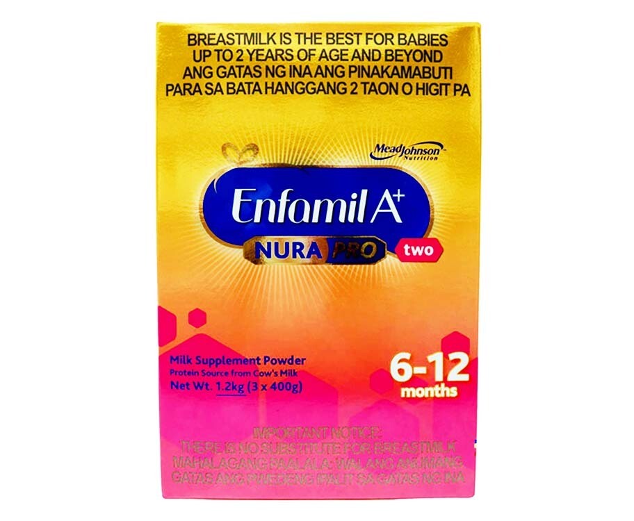 Enfamil A+ Nura Pro Two Milk Supplement Powder 6-12 Months 1.2kg (3 Packs x 400g)