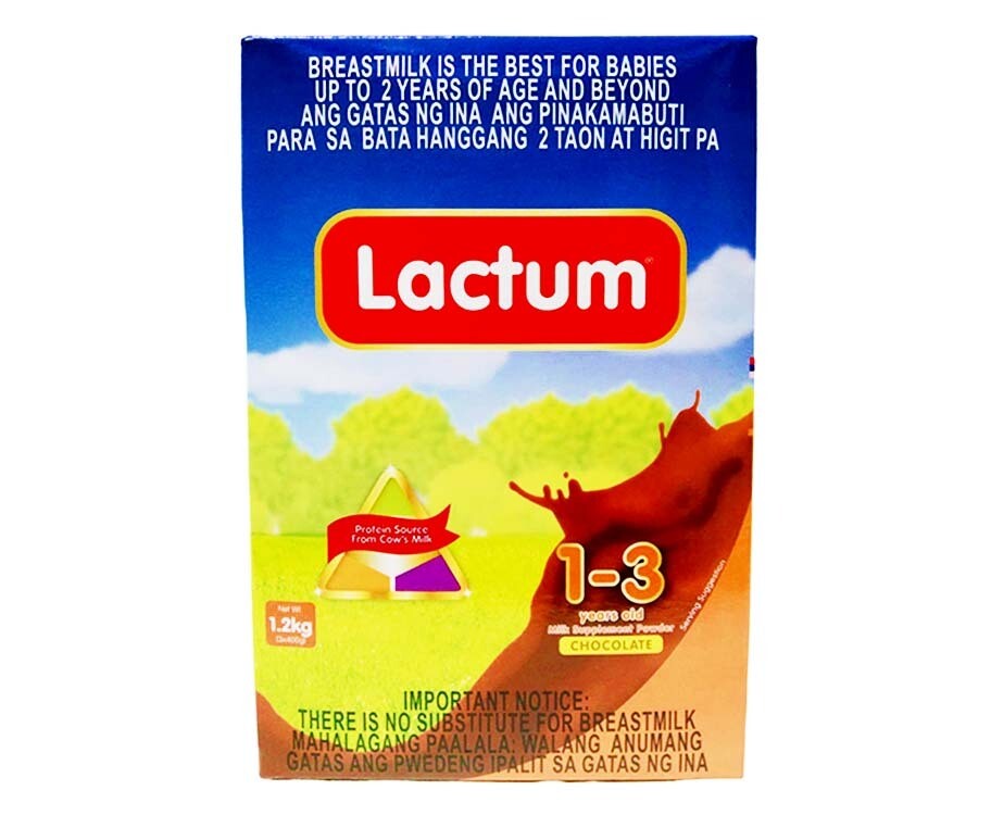 Lactum Chocolate 1-3 Years Old (3 Packs x 400g) 1.2kg