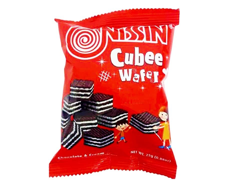 Monde Nissin Cubee Wafer Chocolate &amp; Cream 25g