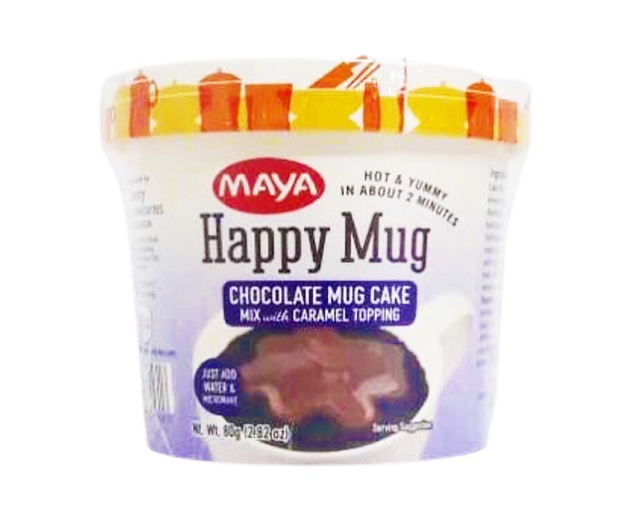 Maya Happy Mug Chocolate Mug Cake Mix with Caramel Topping 80g
