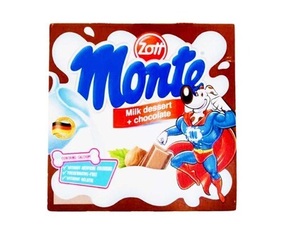 Zott Monte Milk Dessert + Chocolate (4 Packs x 55g)