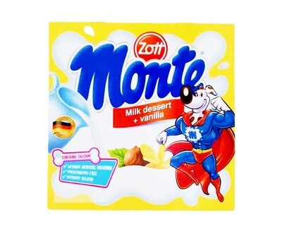 Zott Monte Milk Dessert + Vanilla (4 Packs x 55g)
