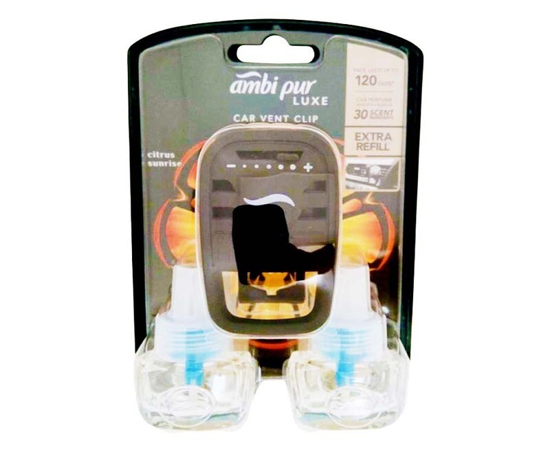 Ambi Pur Luxe Car Vent Clip Citrus Sunrise (2 Packs x 7.5mL)