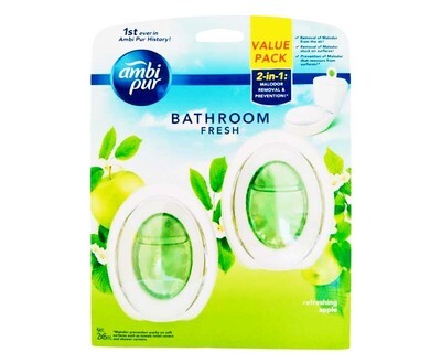 Ambi Pur Bathroom Fresh Refreshing Apple Value Pack (2 Packs x 6mL)