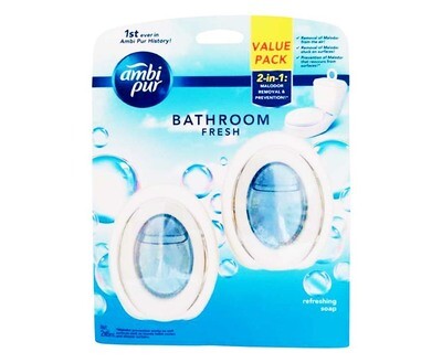 Ambi Pur Bathroom Fresh Refreshing Soap Value Pack (2 Packs x 6mL)